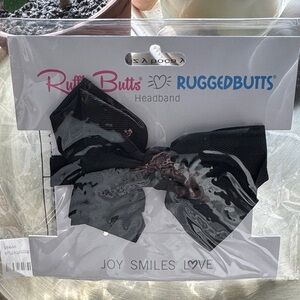 RuffleButts Black Headband
